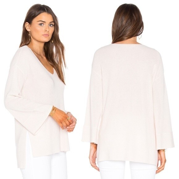 ATM ANTHONY THOMAS MELILLO V-neck Hi-lo Sweater In Blush Pink XS Revolve - Picture 3 of 15